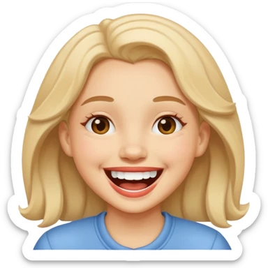 Chica risada sticker