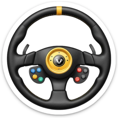 volante de racing  sticker