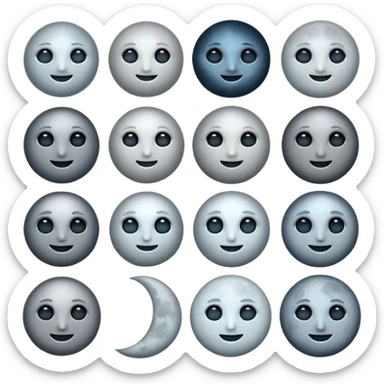Moon phases sticker