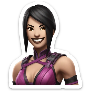 happy mileena from mortal kombat 10 sticker