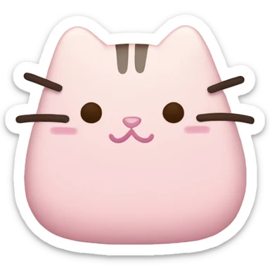 pusheen light pink sticker