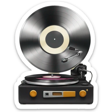 record-player sticker