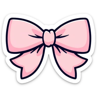 a cute little pink bow sticker