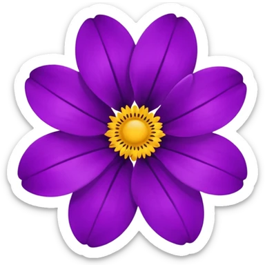 Violet flower sticker