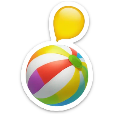 suprised beach ball sticker