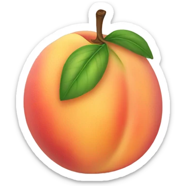 Peach  sticker