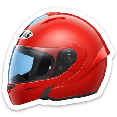 Red Motorcycle helmet sticker