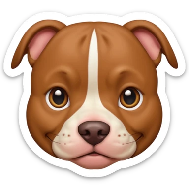 Un pitbull de carita tierna  sticker