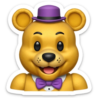 The head of Fredbeat of five nights at Freddy sticker
