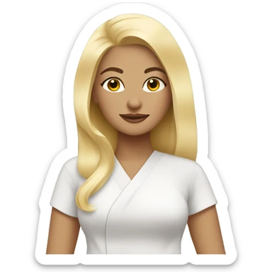 blonde girl spa day sticker