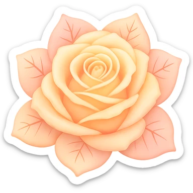 Make the blue icy rose pastel colored in the style of emoji, with no background. sticker