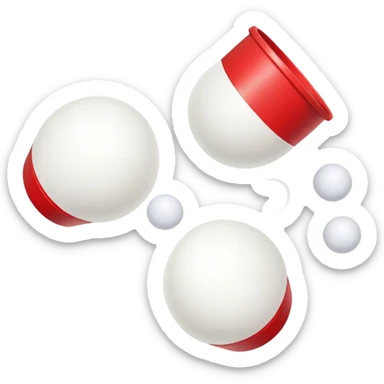 Ping pong ball in air red solo cups sticker