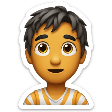 Confused small tiger boy sticker