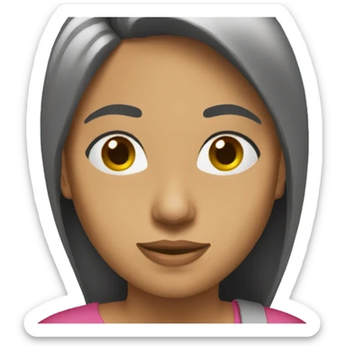 Mujer pelinegra  largo sticker