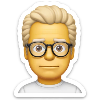 Simpson with glasses sticker