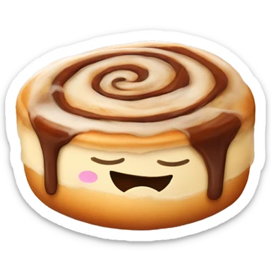 One yummy Cinnamon roll  sticker