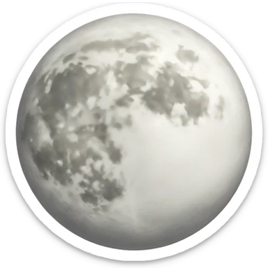White moon sticker