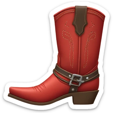 red cowboy boots  sticker