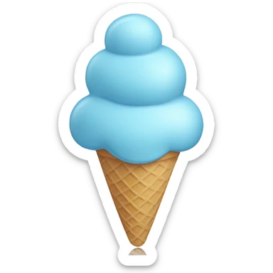 pastel blue ice cream sticker