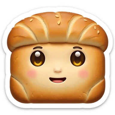 bread loaf taking a nap sticker