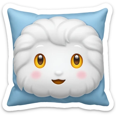 pillow white, no face sticker