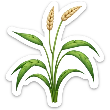 reed plant bending sticker