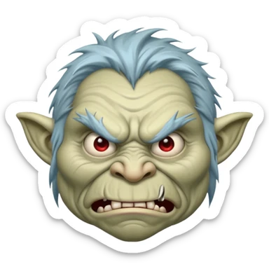  Scary troll face sticker