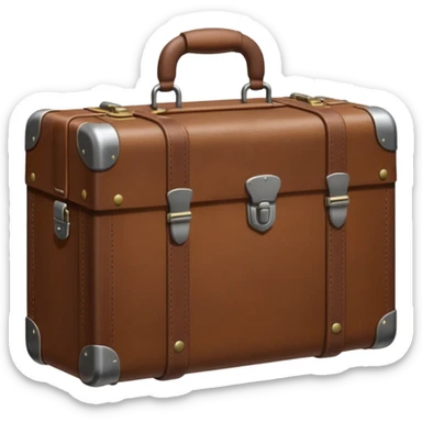 A sturdy travel suitcase sticker