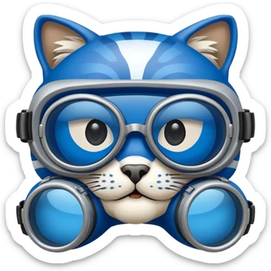 make a sticker of the kentucky wildcat with “three goggles on” sticker