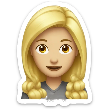 blond woman sticker
