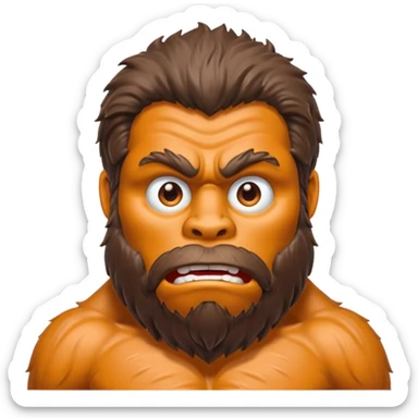 Bigfoot exercising sticker