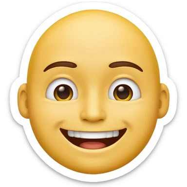 a yellow male emoji with a (closed mouth) sticker