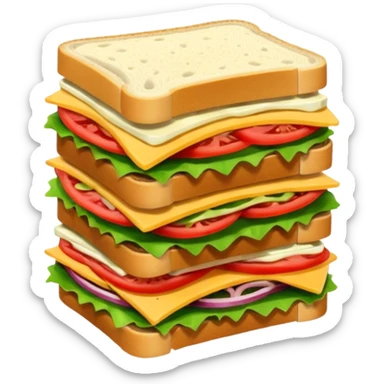a tall stack of sandwich sticker