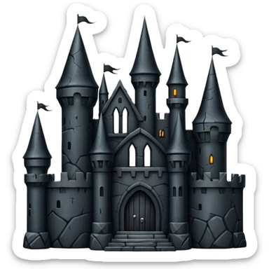 Gothic black evil castle sticker