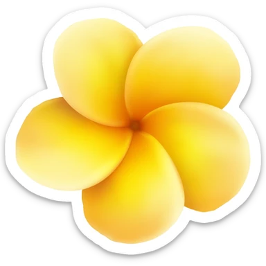 Plumeria flower sticker