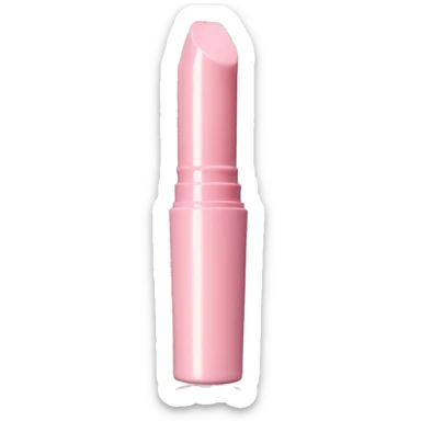 Pastel pink colored lip gloss tube sticker