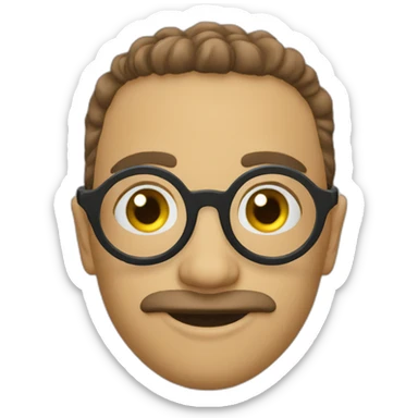 paysan lunettes rondes sticker