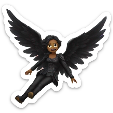 dark angel falling from the sky sticker