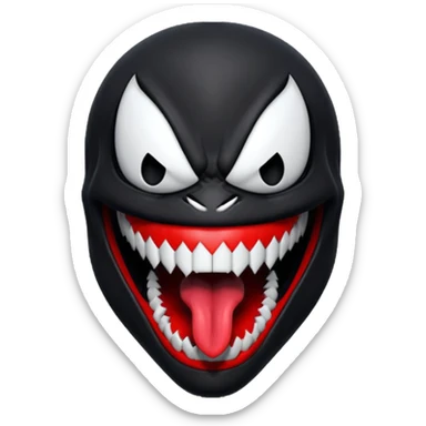 Venom face which should look like venom from a gba game sticker