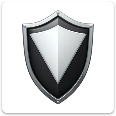 Give me a shield with 2 white and black square  sticker