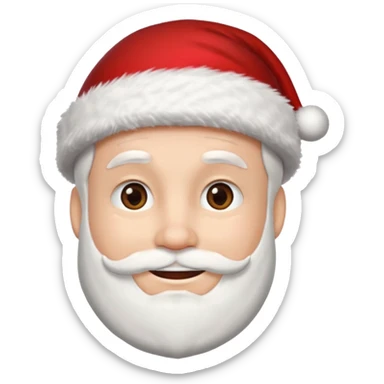man with santa cap no beard  sticker