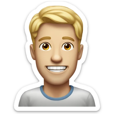 Skinny white guy with gap teeth sticker