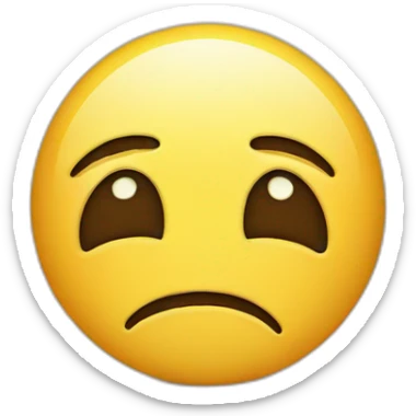 one smiley emoji sad and frowning sticker