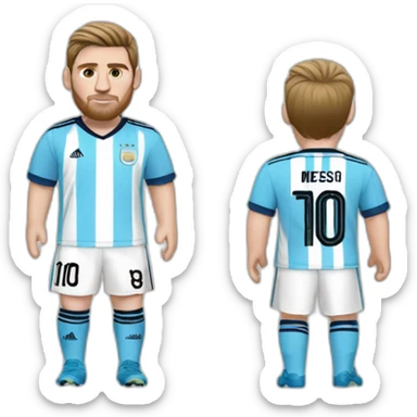 Lionel Messi Argentine uniform sticker