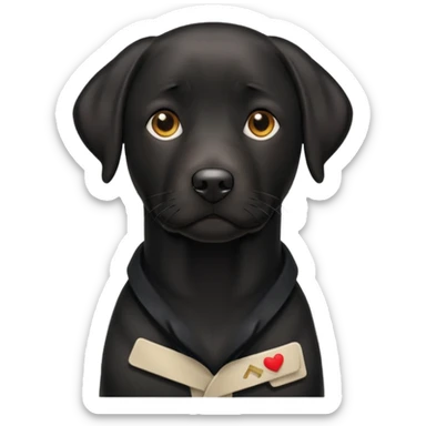 Create a short hair black lab sticker