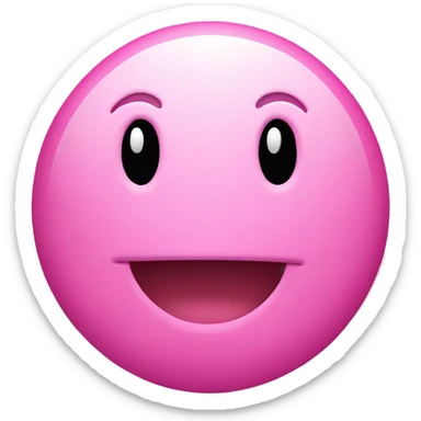 A smiley face with a pink boe sticker