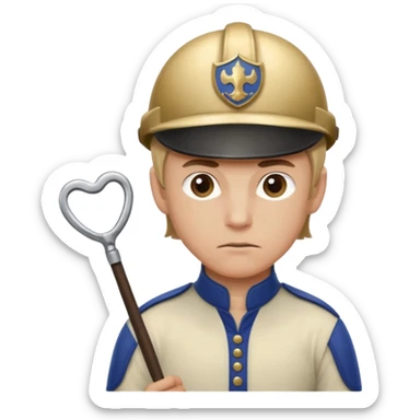 horse jockey men face sticker