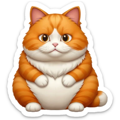 Fat cat sticker