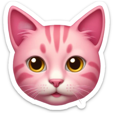 Pink cat sticker