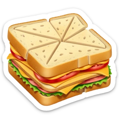 folded snacks, sandwich sticker